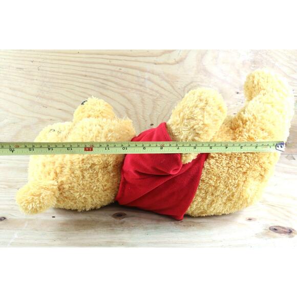 Disney Plush Winnie the Pooh Plush Lot of 3 Vintage, Minnie Piglet Beige Red - Picture 7 of 11